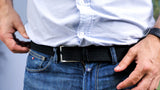 1 Ceinture extensible Tressée pour homme + 1 Portefeuille tout en 1 simili cuir -  Livraison Offerte
