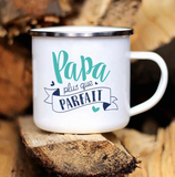 Mug en émail personnalisé PAPA - Livraison offerte