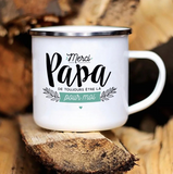 Mug en émail personnalisé PAPA - Livraison offerte