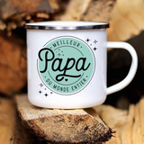 Mug en émail personnalisé PAPA - Livraison offerte