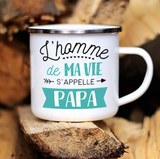 Mug en émail personnalisé PAPA - Livraison offerte