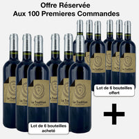 lot de 6 bouteilles château du Grand Barrail Cuvée Tradition +  6 bouteilles château du Grand Barrail Cuvée Tradition offertes - Livraison offerte