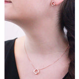 Parure Adelise (1 collier + 1 pendentif + 2 boucles d'oreilles) ornées de 26 cristaux Swarovski - Livraison Offerte