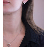 Parure Adelise (1 collier + 1 pendentif + 2 boucles d'oreilles) ornées de 26 cristaux Swarovski - Livraison Offerte