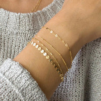 Lot de 4 bracelets en 1 en Or 18 carats "Elodie" - Livraison offerte