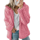 Manteau élégant épais polaire pour femme avec fermeture éclair - Livraison Offerte