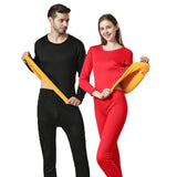 Ensemble de sous-vêtements thermiques en velours pour homme et femme - Livraison offerte