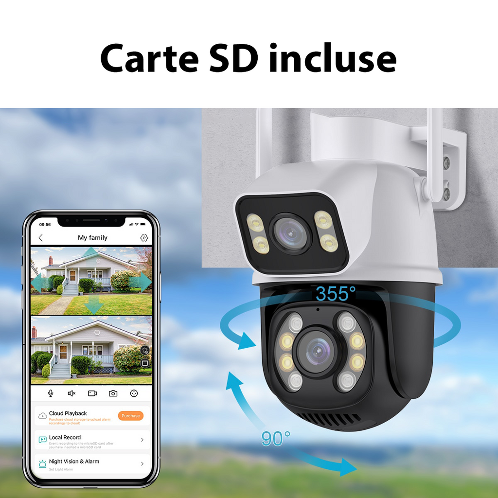 Caméra de surveillance sans fil avec vidéo intégrée, alarme et vision — free download