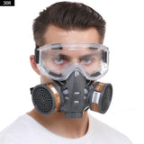 Masque à gaz avec lunette de sécurité plus 2 filtres supplémentaires - Livraison offerte