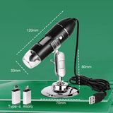 Microscope numérique USB 3en1 Type C Wifi - Livraison offerte