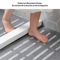 Lot de 5 bandes antidérapantes transparentes pour salle de bain - Livraison offerte